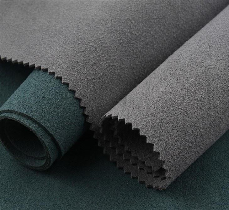High Quality Micro Fiber Suede Material Artificial Leather For Footwear & Furniture factory
