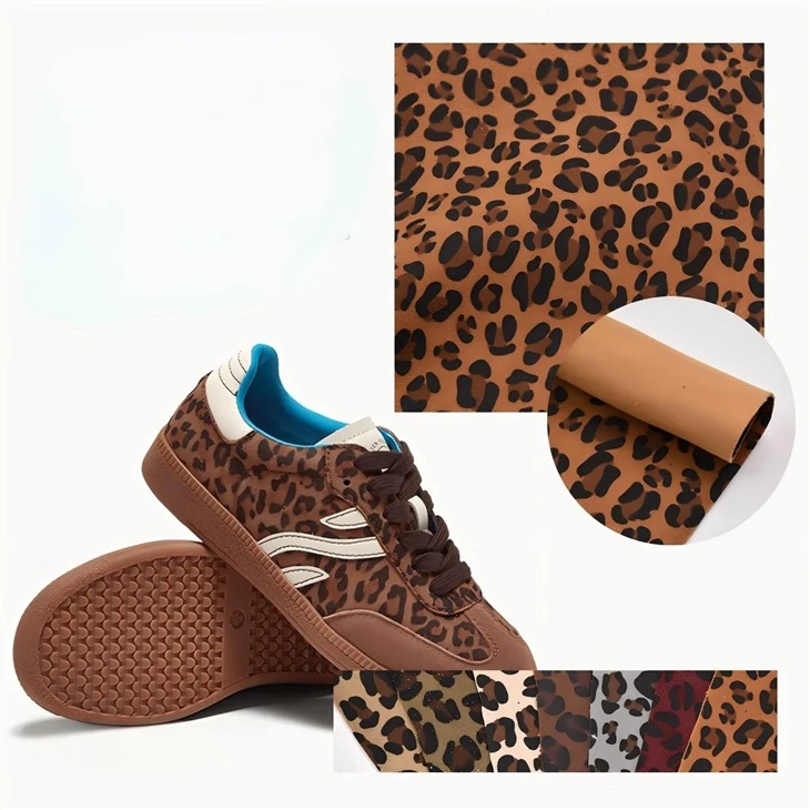 Leopard Print Suede PU Fabric high quality Leopard Print Suede PU Fabric high quality