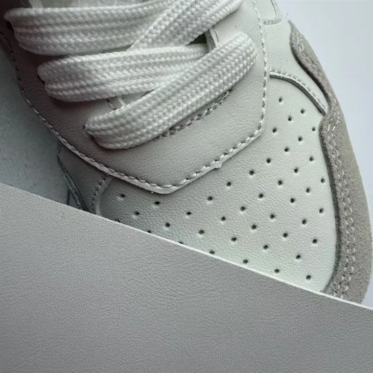 Matte Light Grey Sneaker-Grade Microfiber PU Leather