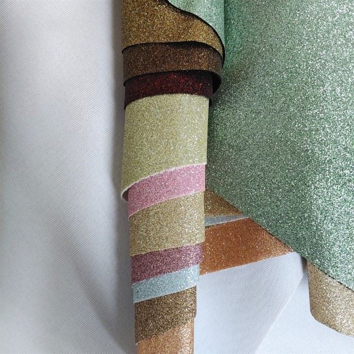 Premium Fine Glitter PU Leather | Non Shedding, Multi Color, Factory Wholesale price