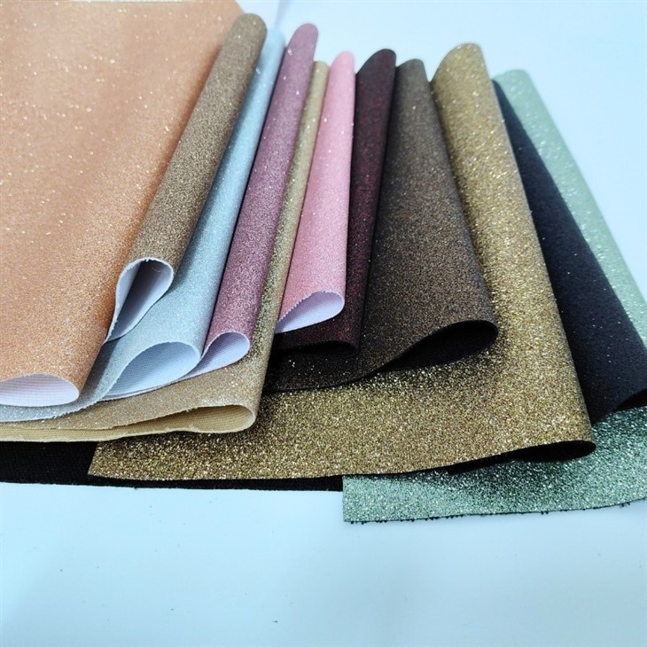 Premium Fine Glitter PU Leather | Non Shedding, Multi Color, Factory Wholesale suppliers