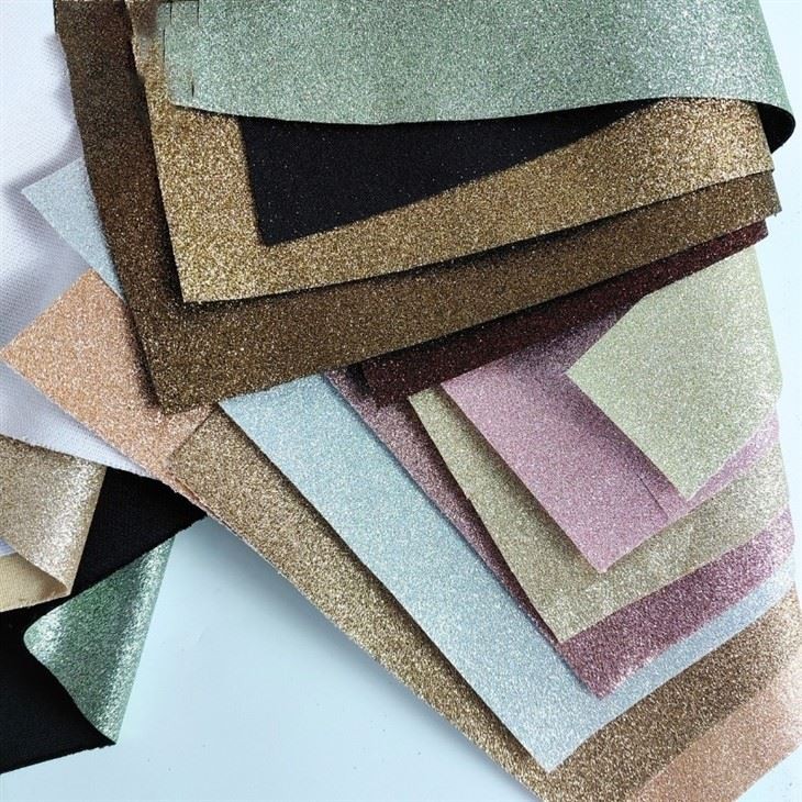 Premium Fine Glitter PU Leather | Non Shedding, Multi Color, Factory Wholesale factory
