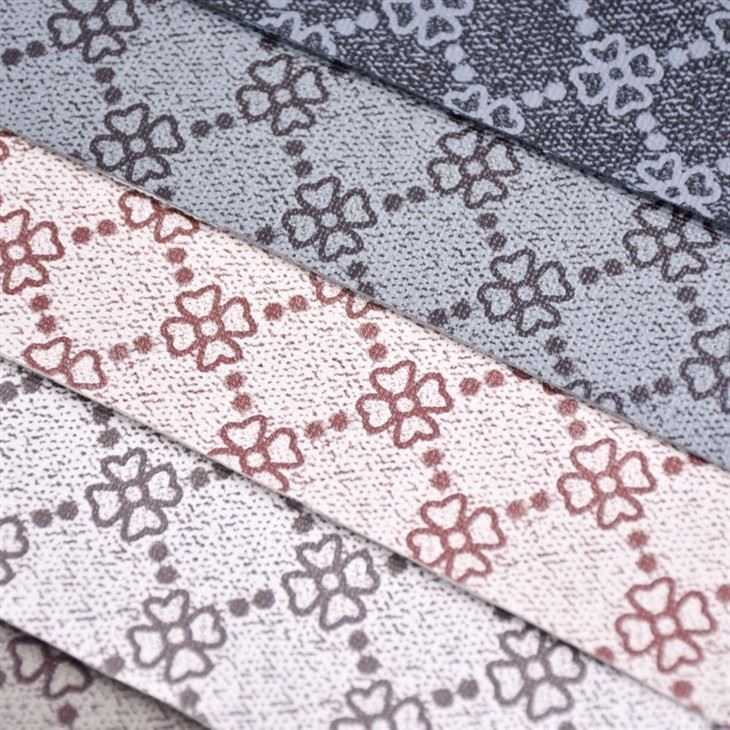 Vintage Floral Printed PVC Faux Leather factory Vintage Floral Printed PVC Faux Leather factory