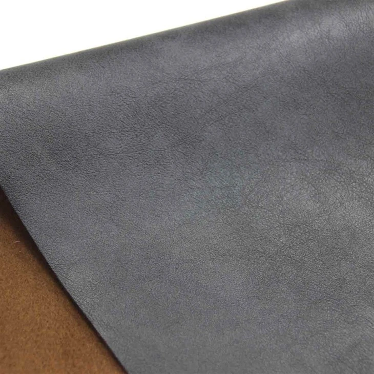 Vintage Washed Distressed Grain PU Leather factory