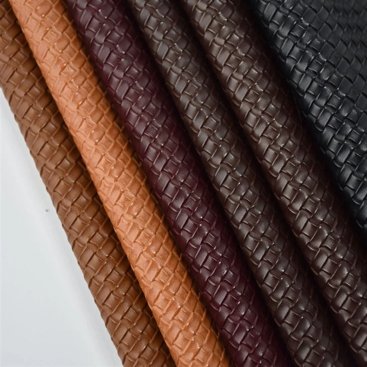 Woven Embossed PU Leather For Bags best